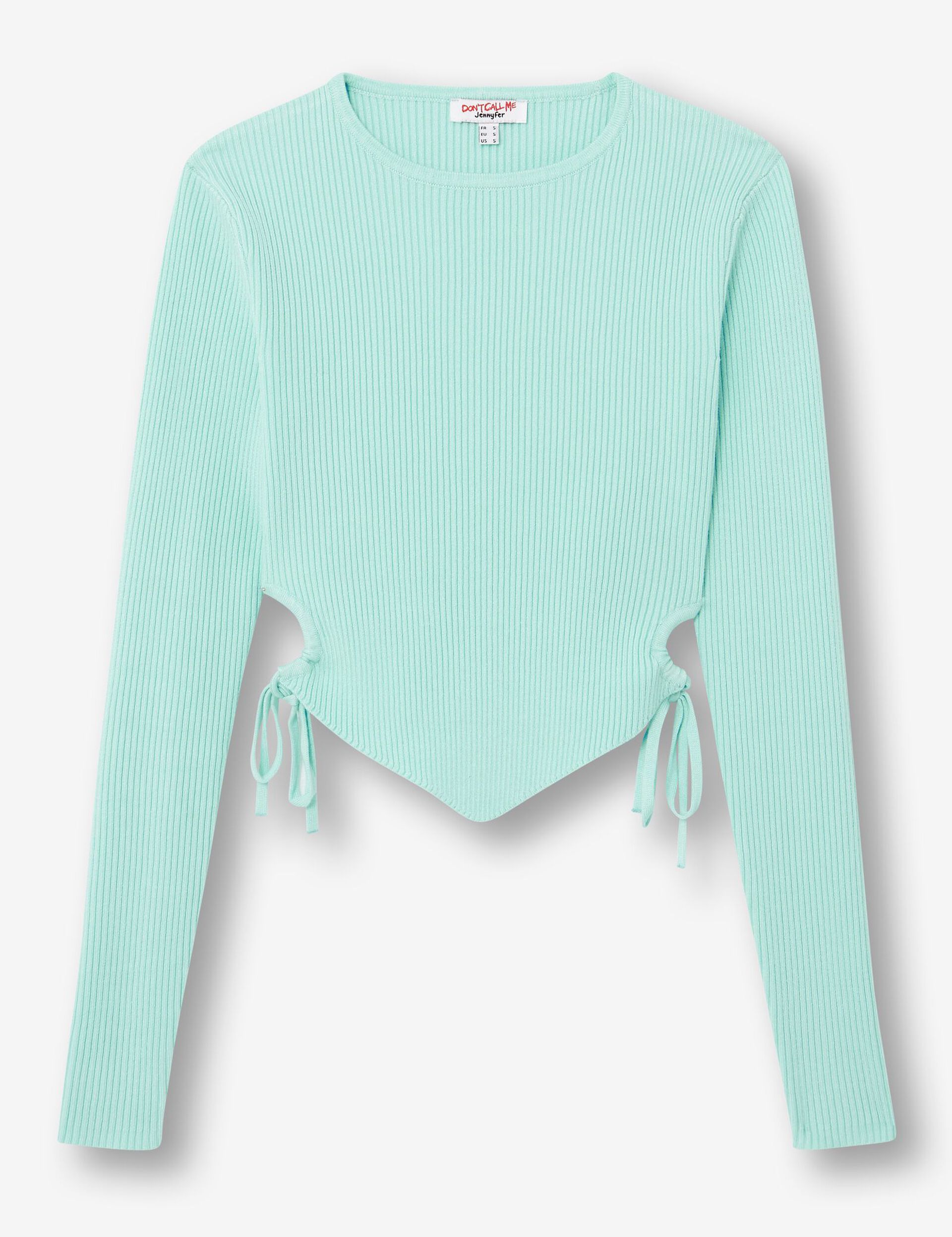 Ribbed jumper with cutouts