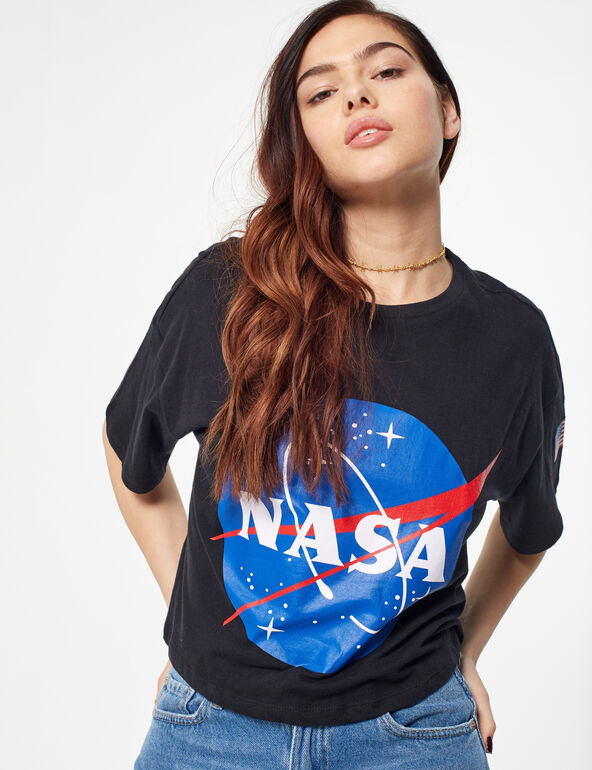 Tee-shirt NASA noir ado