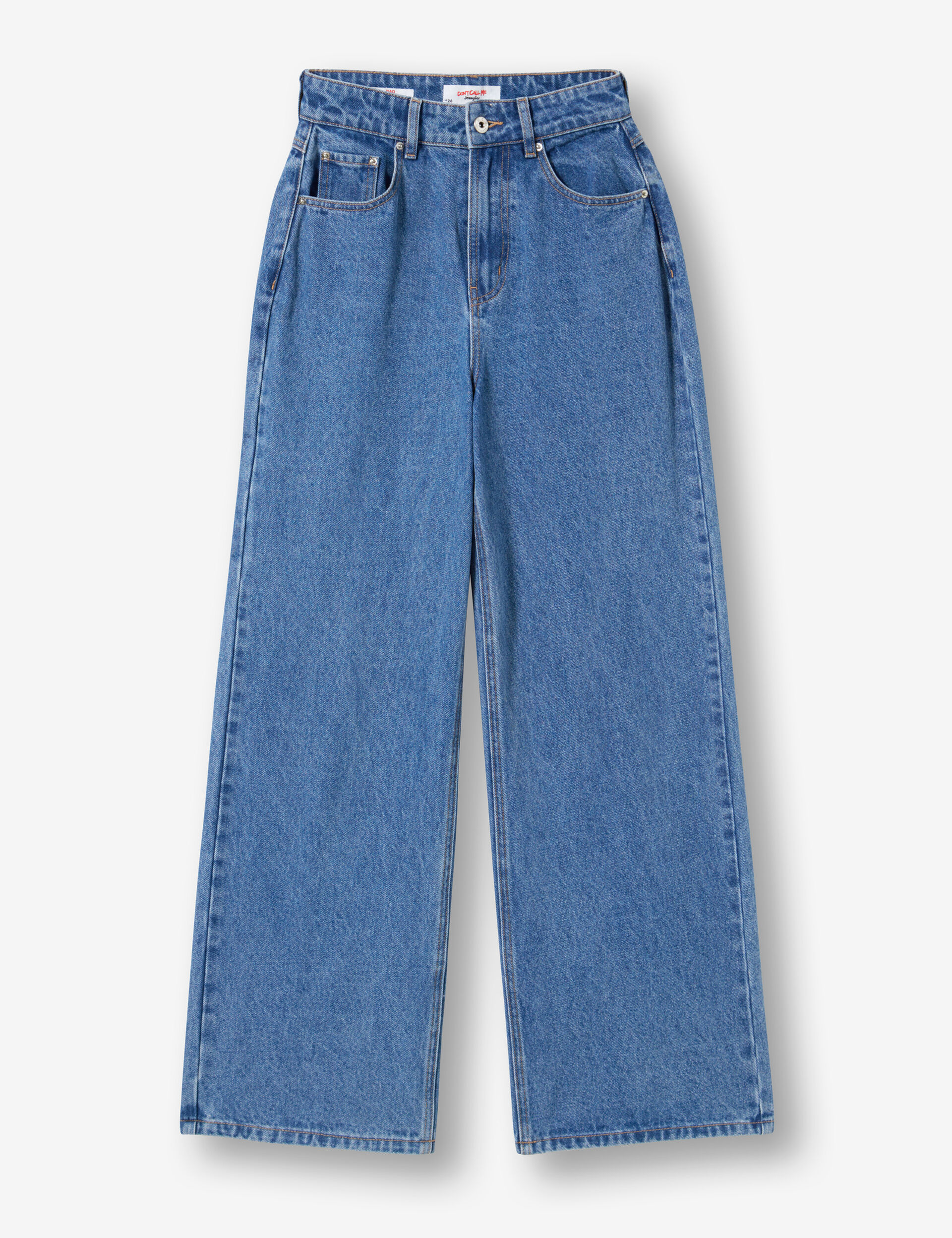 High-waisted dad jeans
