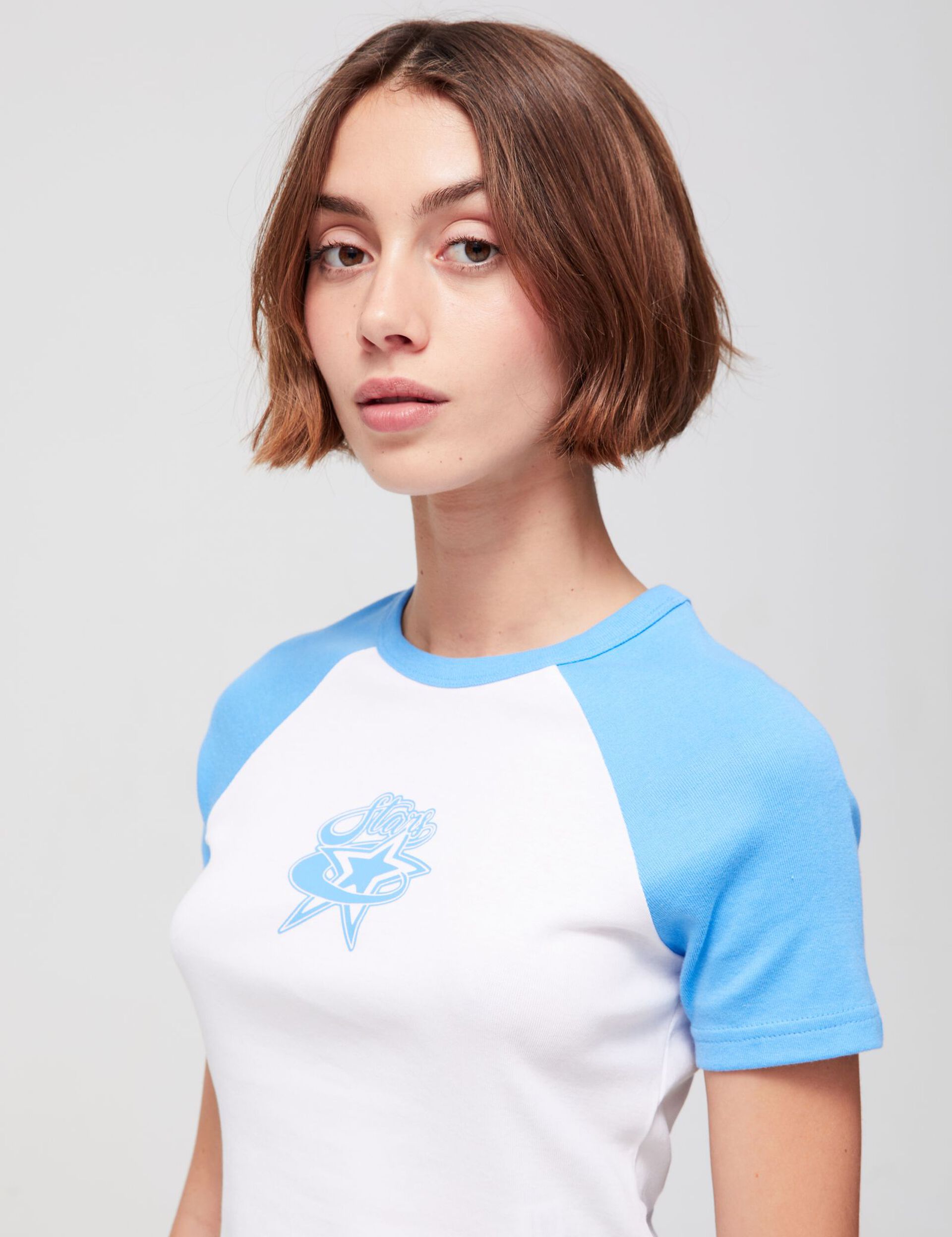 Tee-shirt star bleu et blanc