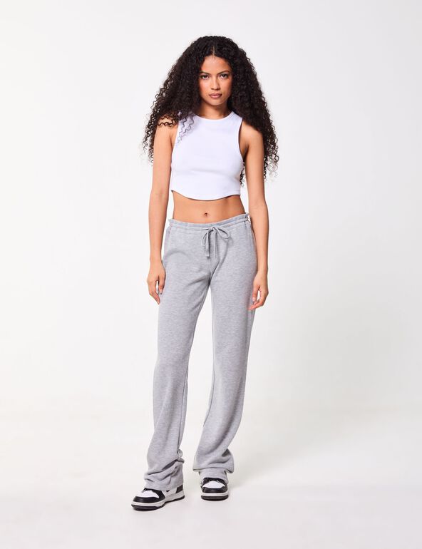 Jogging coupe droite taille basse gris teen
