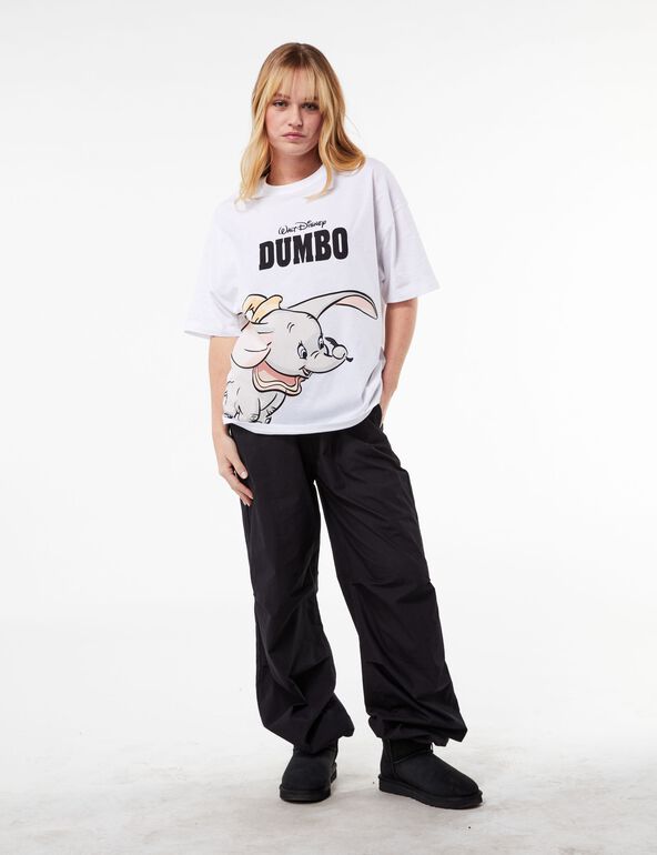 Tee-shirt oversize blanc Disney Dumbo woman