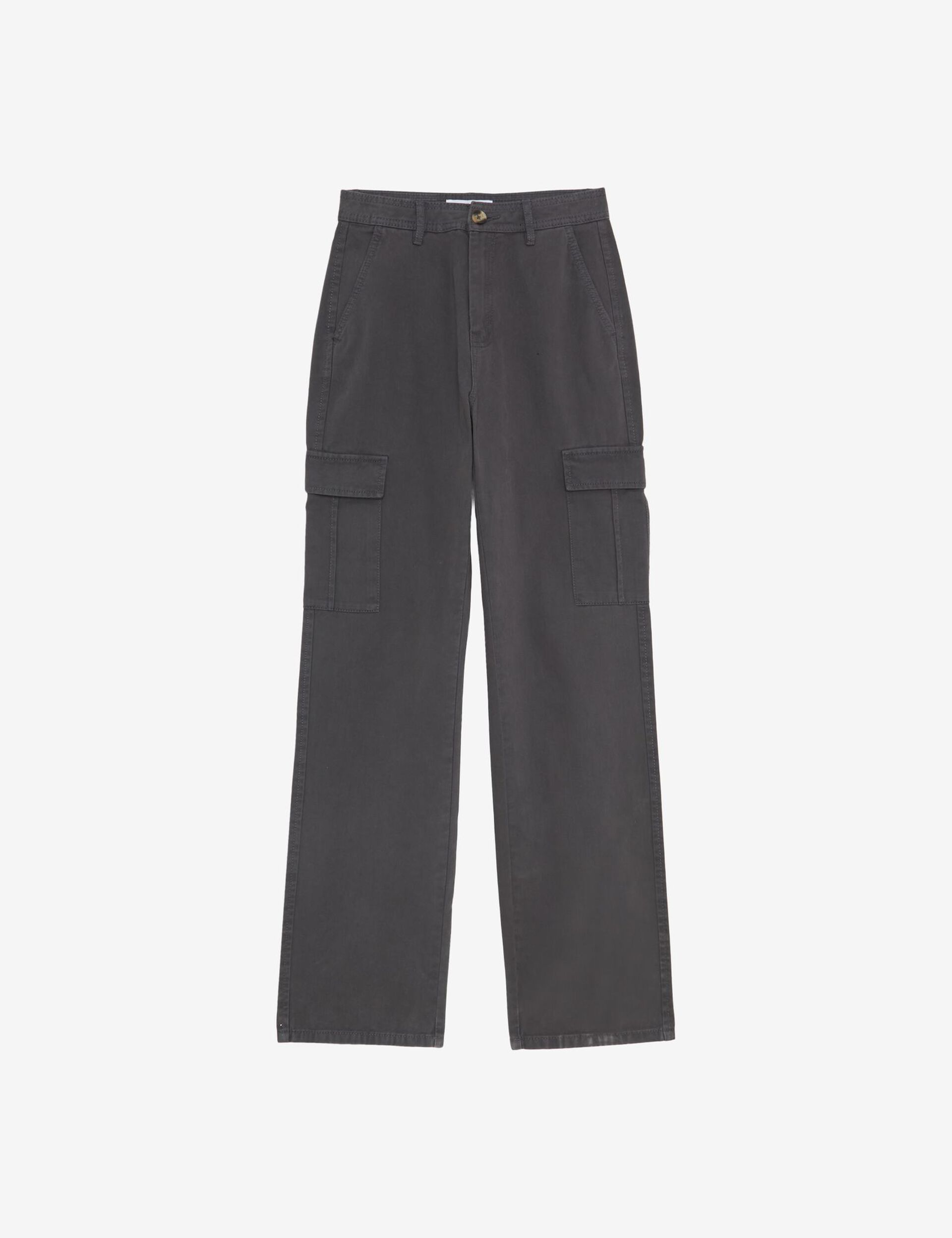 Pantalon straight cargo gris 