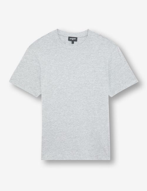 Tee-shirt basic col rond gris
