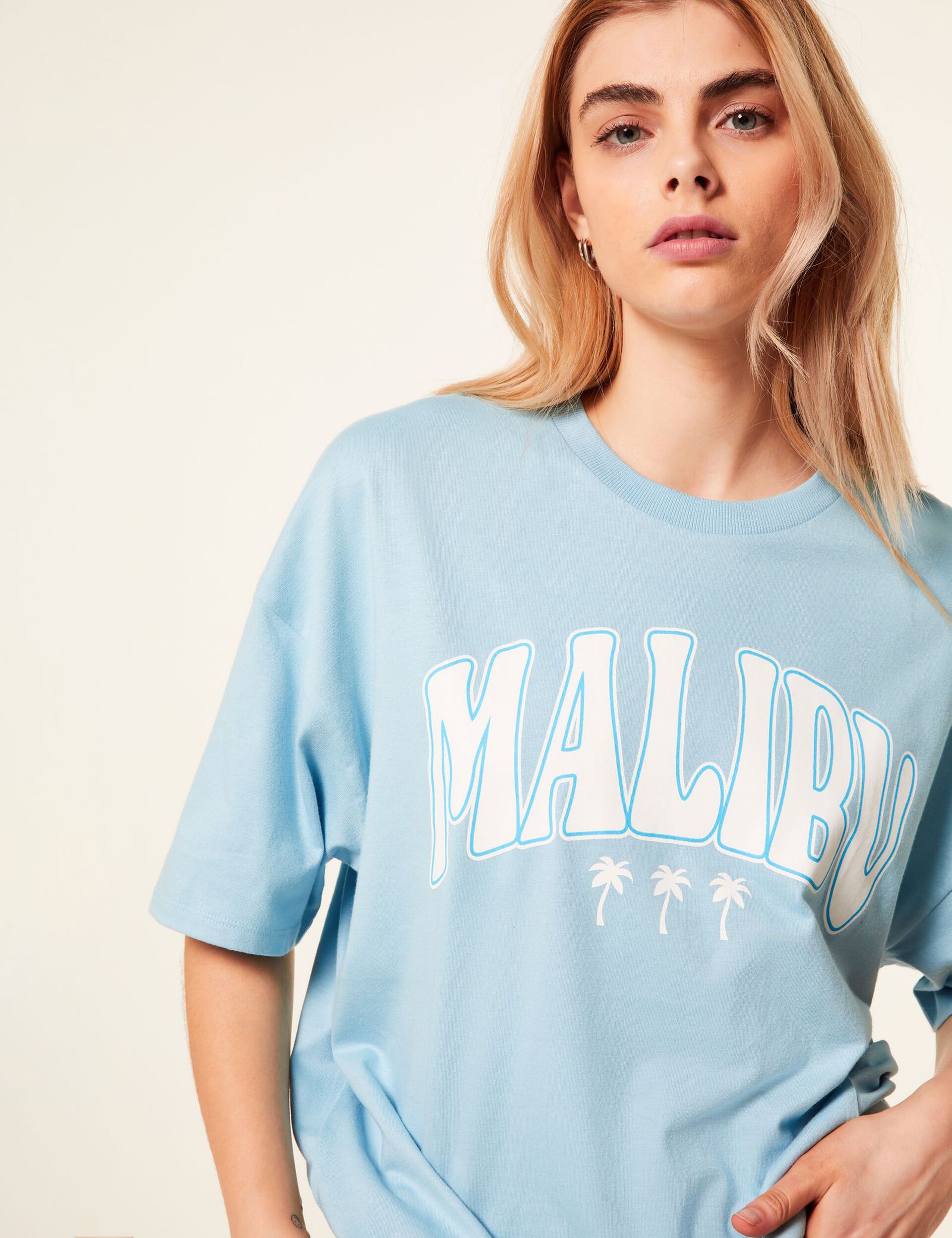 Tee-shirt oversize Malibu bleu ciel