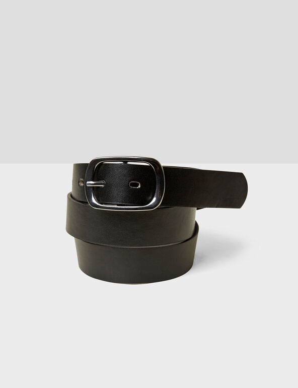 Faux leather belt with buckle teen