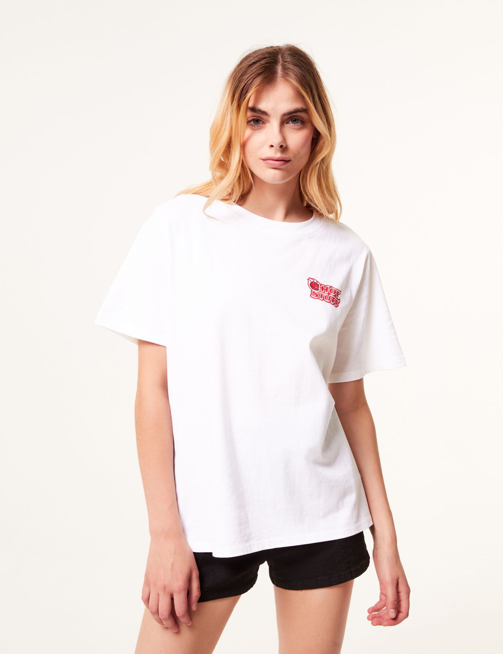Tee-shirt blanc Hot Stuff Ado / Fille / Femme • Jennyfer