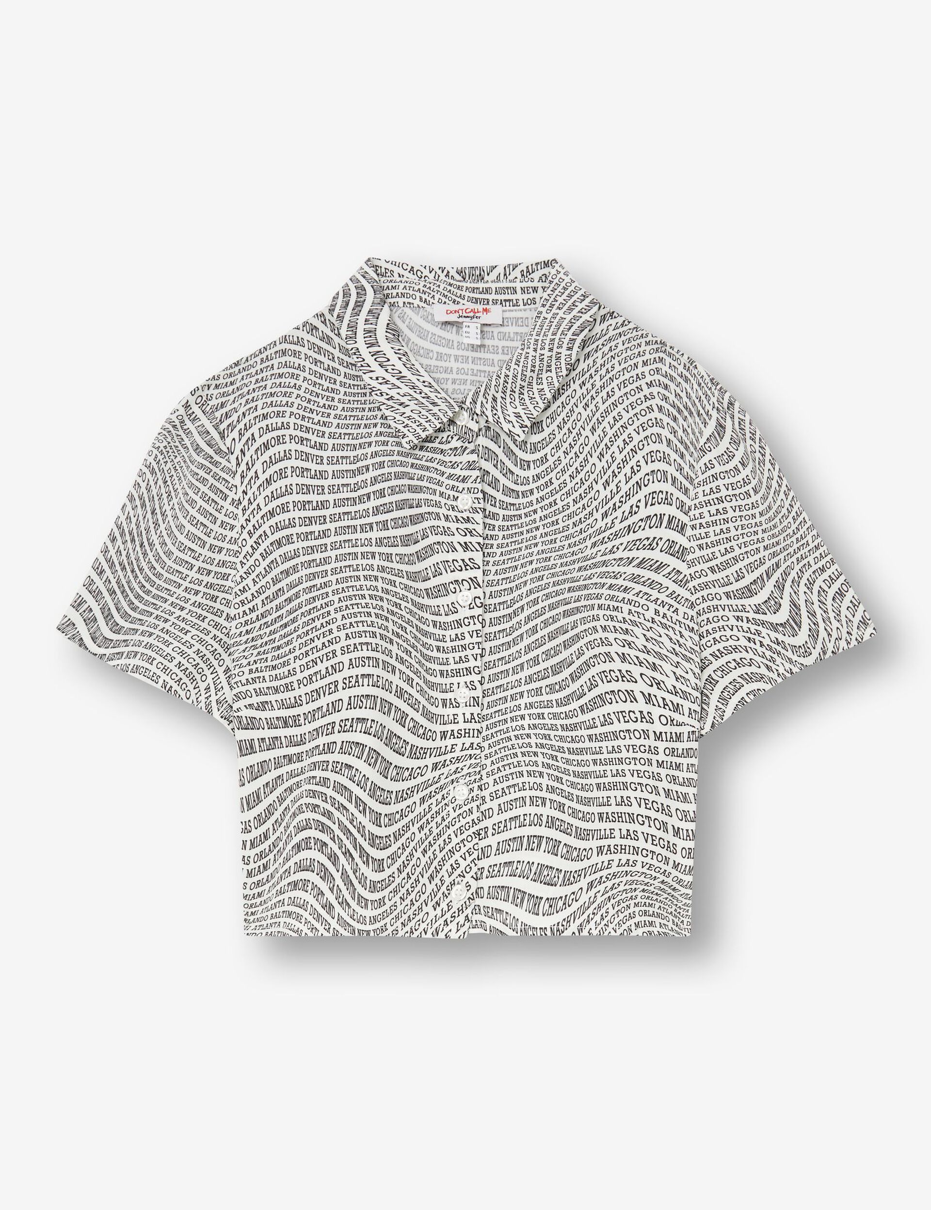 Printed cropped shirt