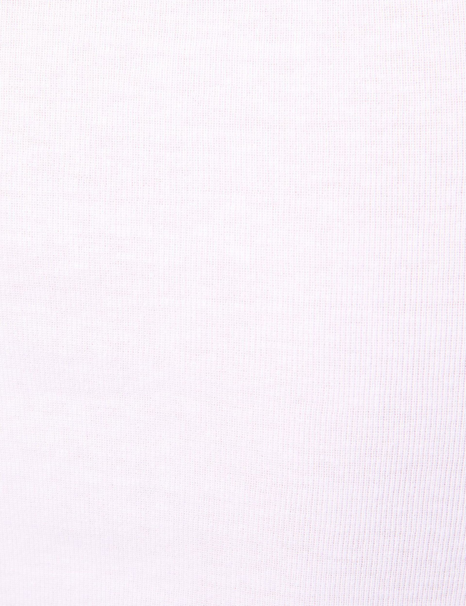 Tee-shirt blanc court col V
