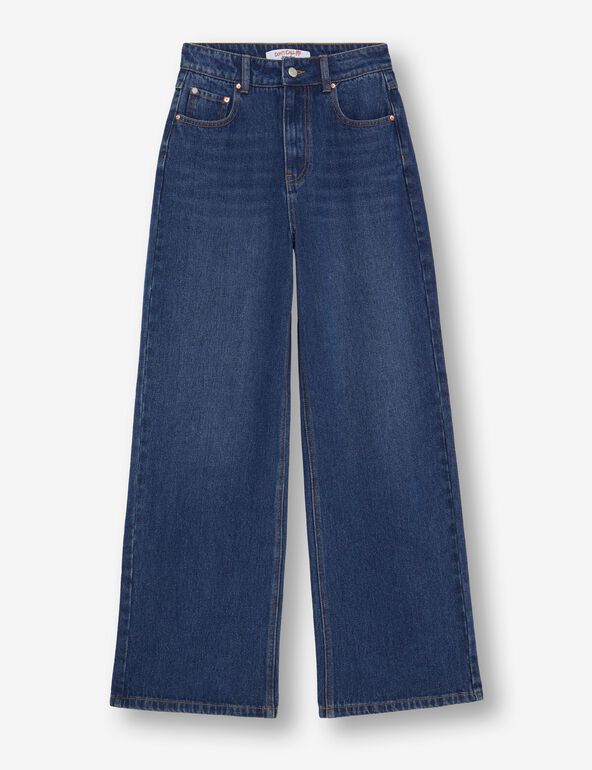 High-waisted wide-leg jeans