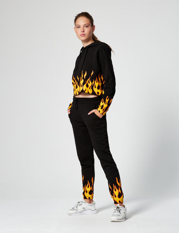 Flame-print joggers teen