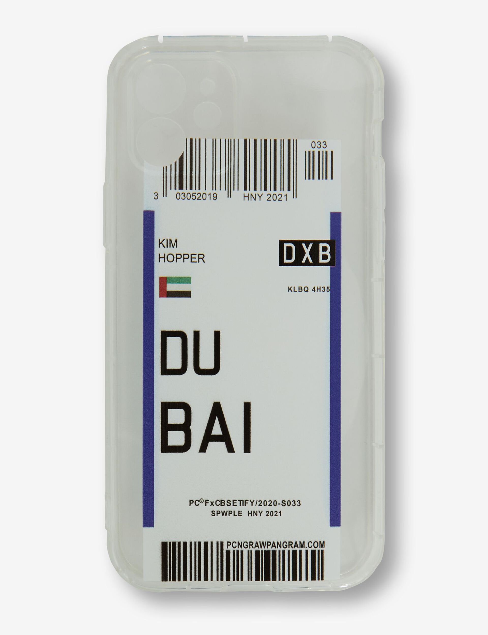 Coque IPhone 12 carte d'embarquement DUBAI