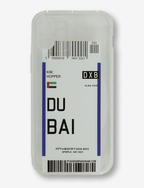 Coque IPhone 12 carte d'embarquement DUBAI teen