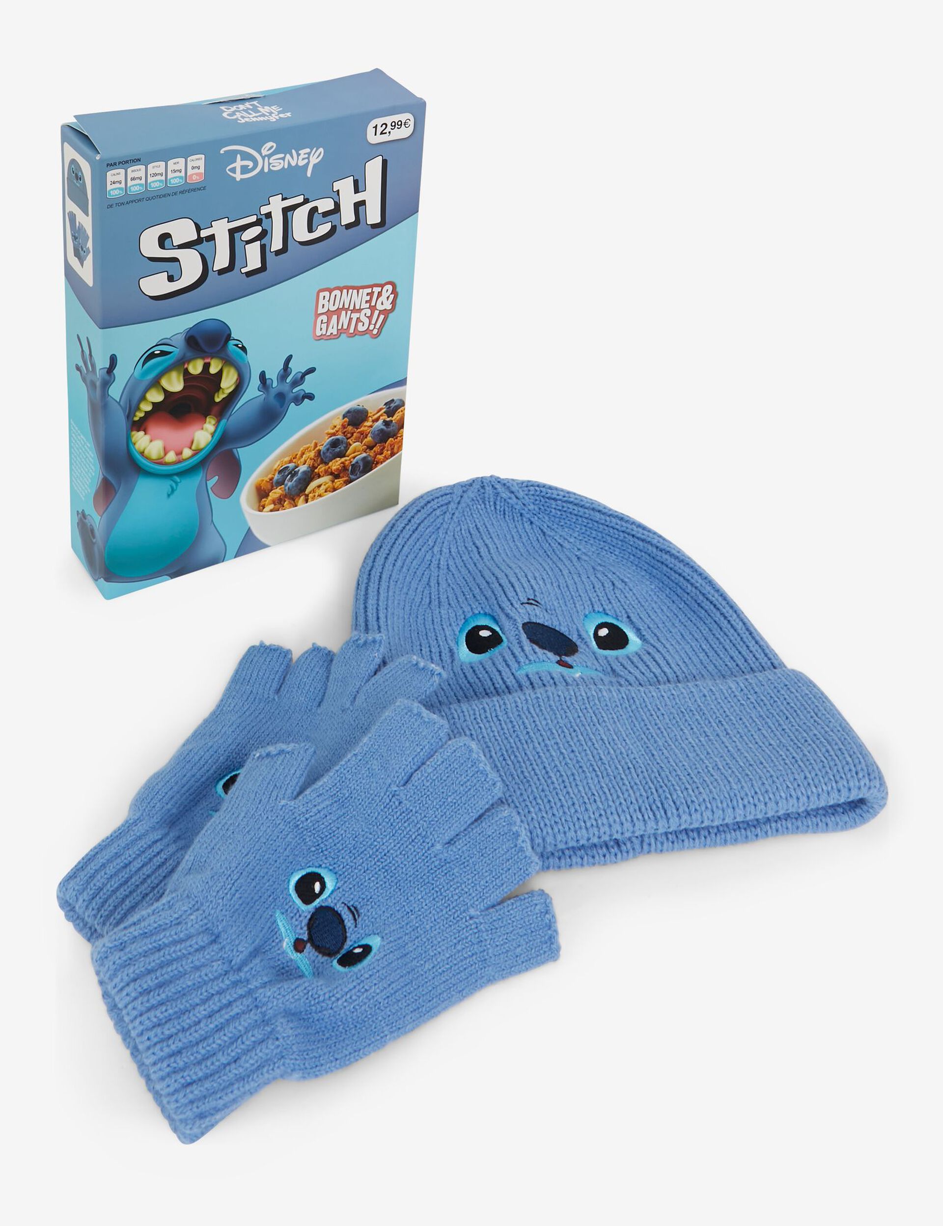 Boîte de céréales Disney Stitch avec bonnet et mitaines