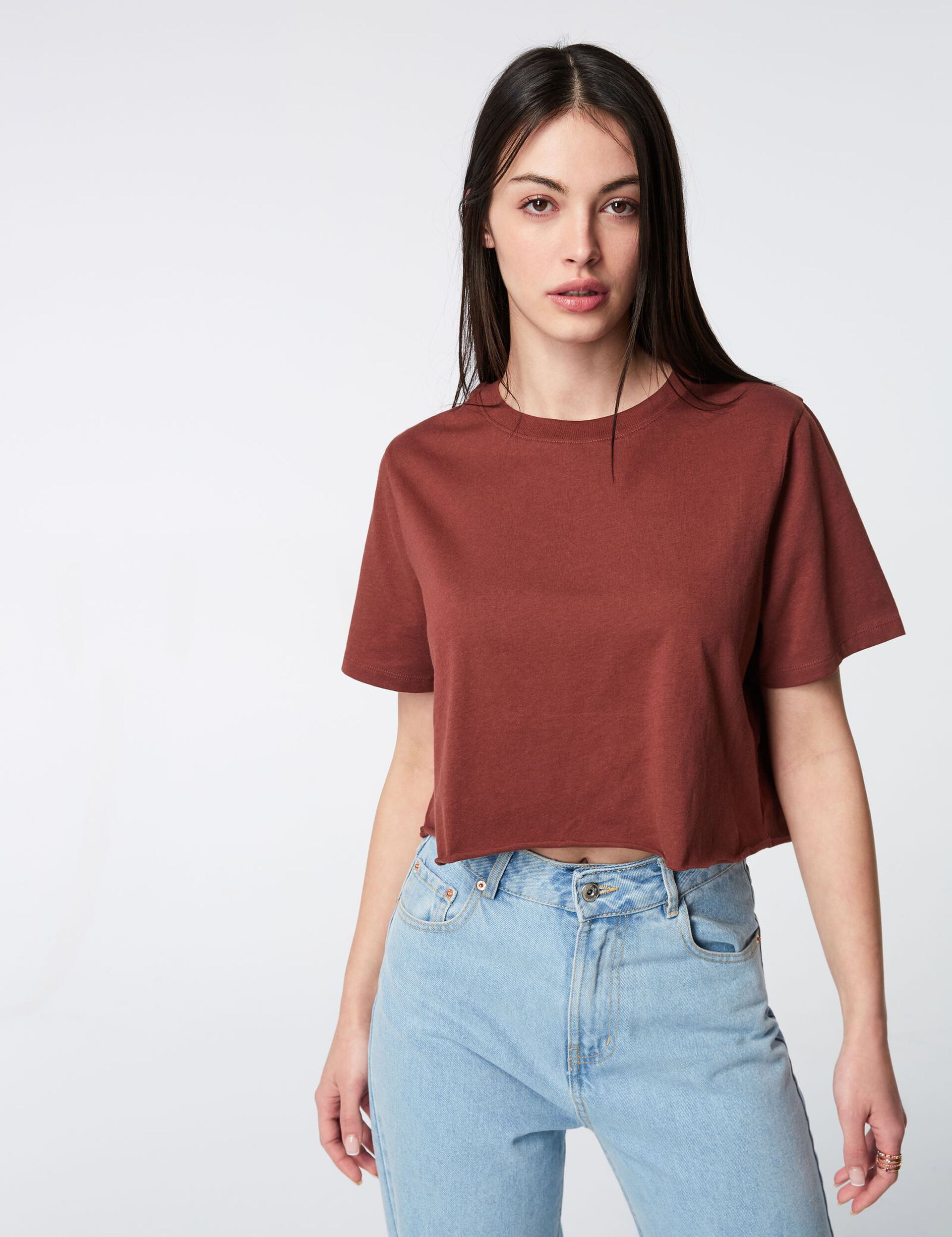 Loose-fit cropped T-shirt