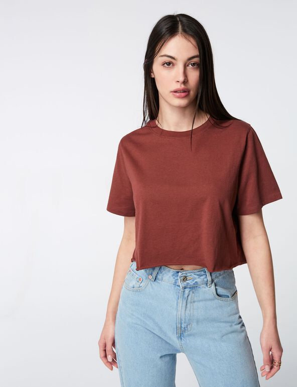 Loose-fit cropped T-shirt teen